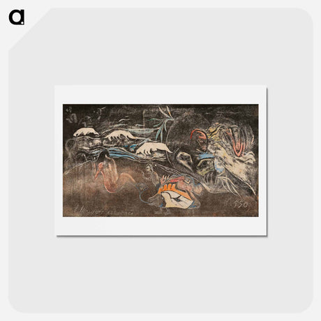 アートポストカード-The Universe Is Being Created - ポール ゴーギャン Postcard.