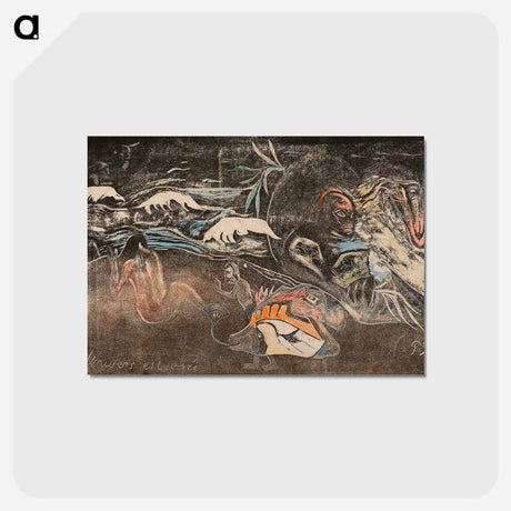 アートポストカード-The Universe Is Being Created - ポール ゴーギャン Postcard.