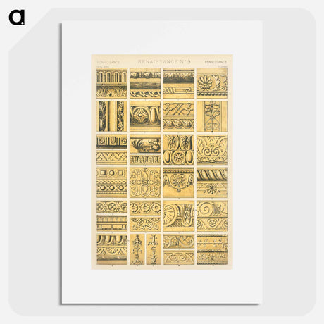 アートポスター-Nineteenth-Century Ornament Illustration
 - 装飾の文法 Poster.