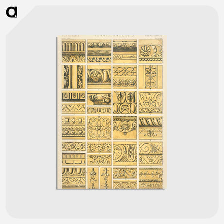 アートポストカード-Nineteenth-Century Ornament Illustration
 - 装飾の文法 Postcard.