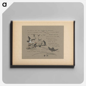 アートパネル-Tekstblad met vogels die de uil terechtwijzen - テオ ヴァン ホイテマ Canvas.