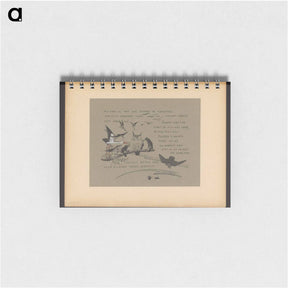 アートメモ帳-Tekstblad met vogels die de uil terechtwijzen - テオ ヴァン ホイテマ Memo.