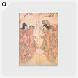 アートポストカード-Actor Ichikawa Yaozo III as a Courtesan's Attendant - 東洲斎 写楽 Postcard.