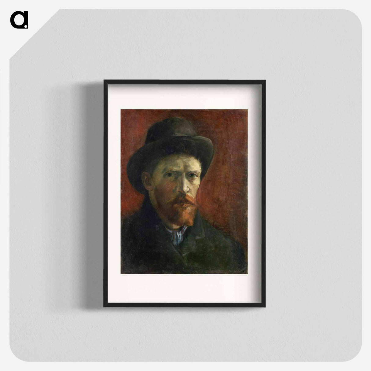 Self-Portrait with Dark Felt Hat - Vincent van Gogh Poster.