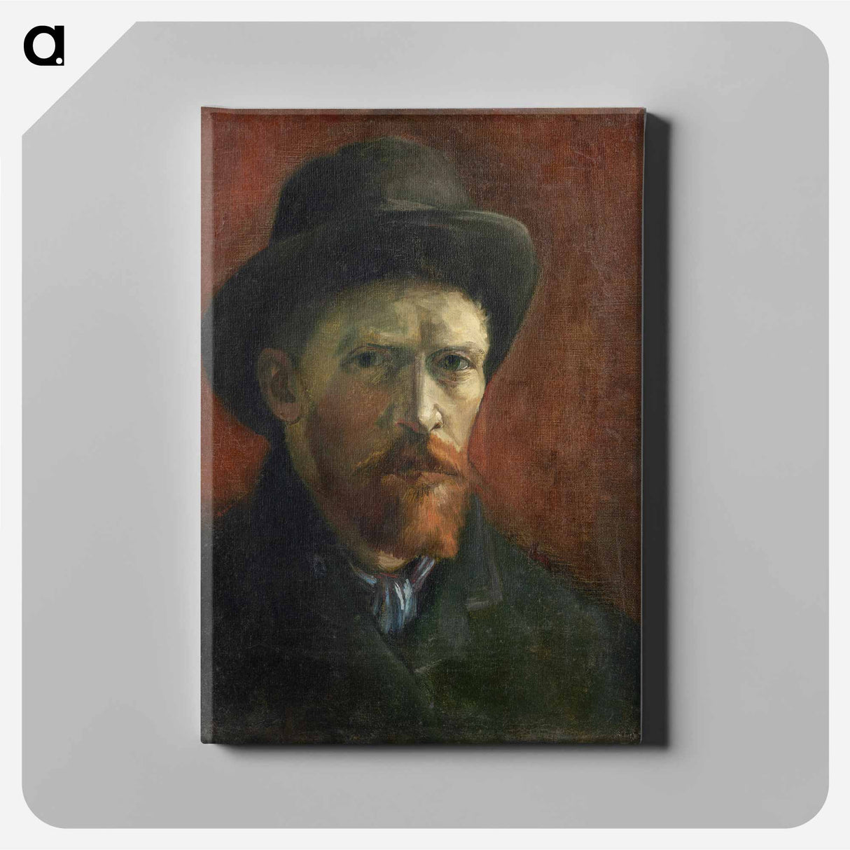 Self-Portrait with Dark Felt Hat - Vincent van Gogh Canvas.