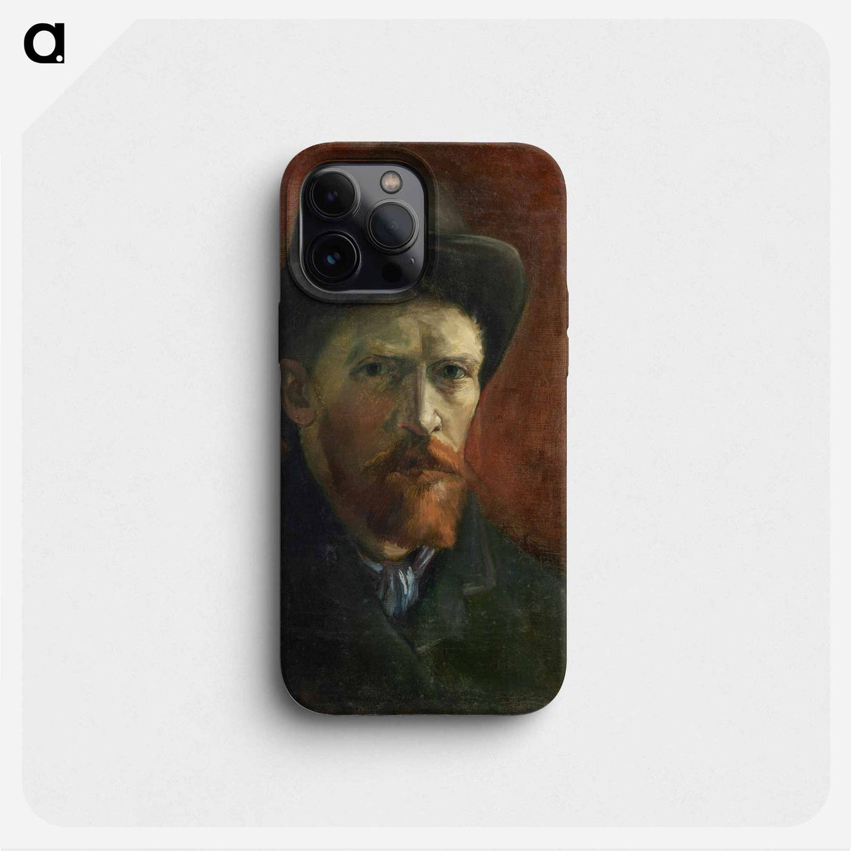 Self-Portrait with Dark Felt Hat - フィンセント ファン ゴッホ Phone Case.