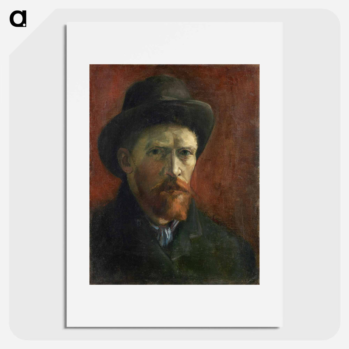 Self-Portrait with Dark Felt Hat - Vincent van Gogh Poster.