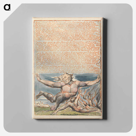 アートパネル-Jerusalem, Plate 15, "And Hand & Hyle" - ウィリアム ブレイク Canvas.
