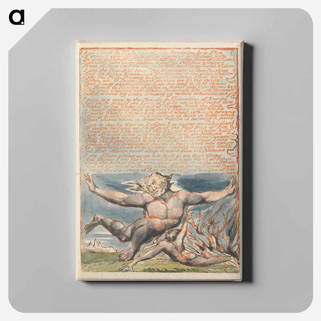 アートパネル-Jerusalem, Plate 15, "And Hand & Hyle" - ウィリアム ブレイク Canvas.