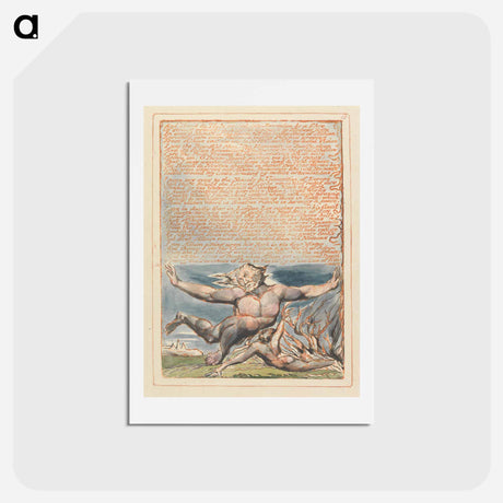 アートポストカード-Jerusalem, Plate 15, "And Hand & Hyle" - ウィリアム ブレイク Postcard.