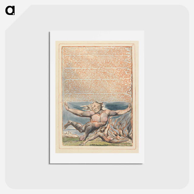 アートポストカード-Jerusalem, Plate 15, "And Hand & Hyle" - ウィリアム ブレイク Postcard.