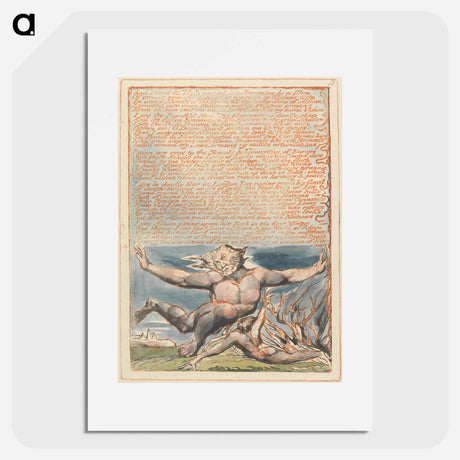 アートポスター-Jerusalem, Plate 15, "And Hand & Hyle" - ウィリアム ブレイク Poster.