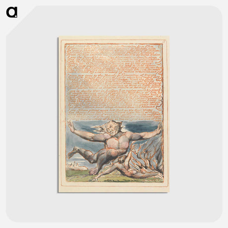 アートポストカード-Jerusalem, Plate 15, "And Hand & Hyle" - ウィリアム ブレイク Postcard.