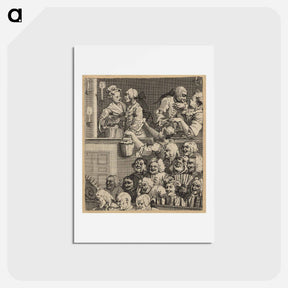 アートポストカード-The Laughing Audience (or A Pleased Audience) - ウィリアム ホガース Postcard.