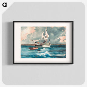 アートポスター-Sloop, Nassau - ウィンスロー ホーマー Poster.