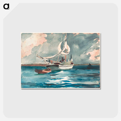 アートポストカード-Sloop, Nassau - ウィンスロー ホーマー Postcard.