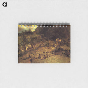 アートメモ帳-Mariposa Indian Encampment, Yosemite Valley, California - アルバート ビアスタット Memo.