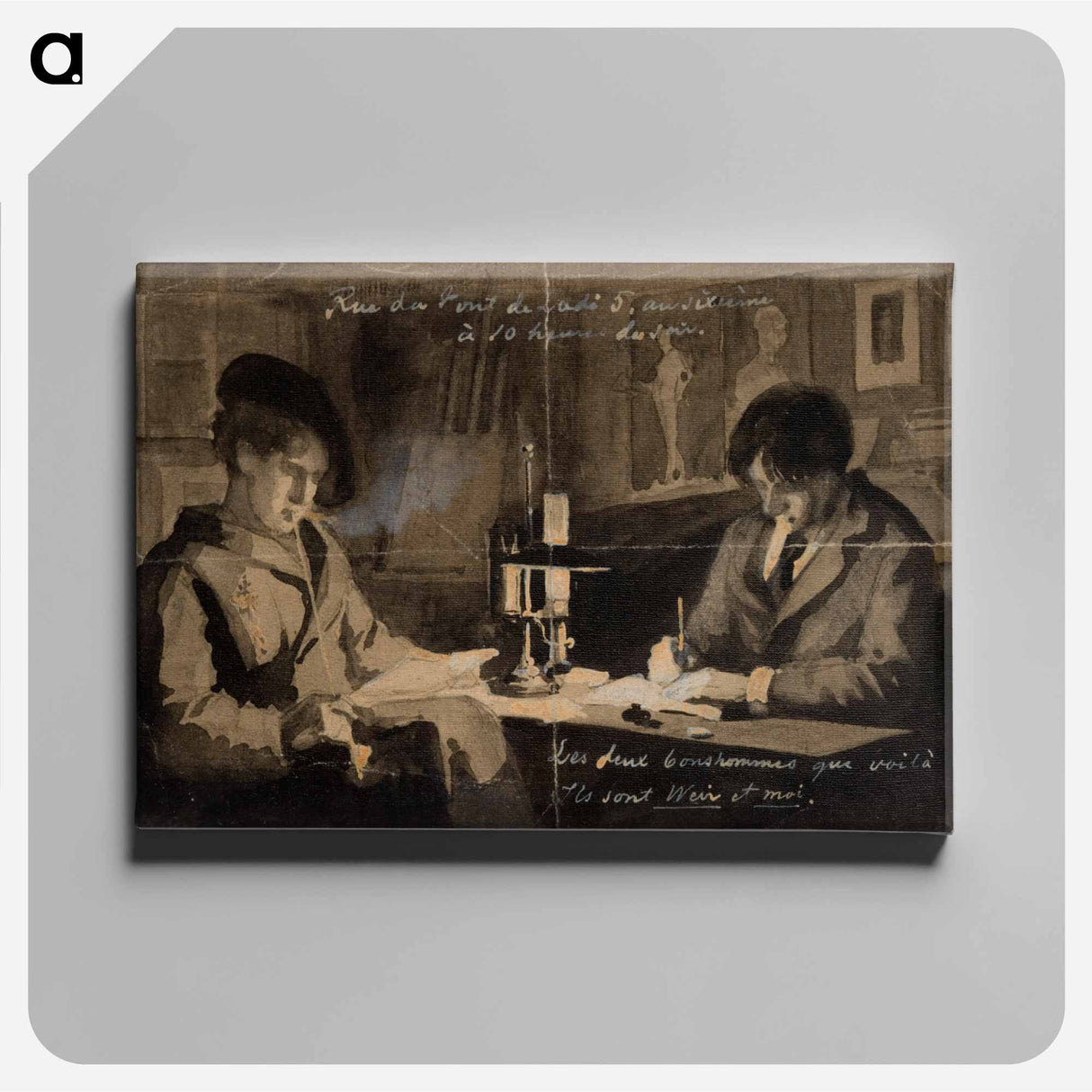 Julien alden weir ja albert edelfelt ateljeessa - アルバート エーデルフェルト Canvas.