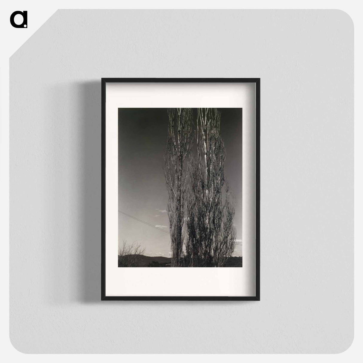 The Two Poplars, Lake George - アルフレッド スティーグリッツ Poster.