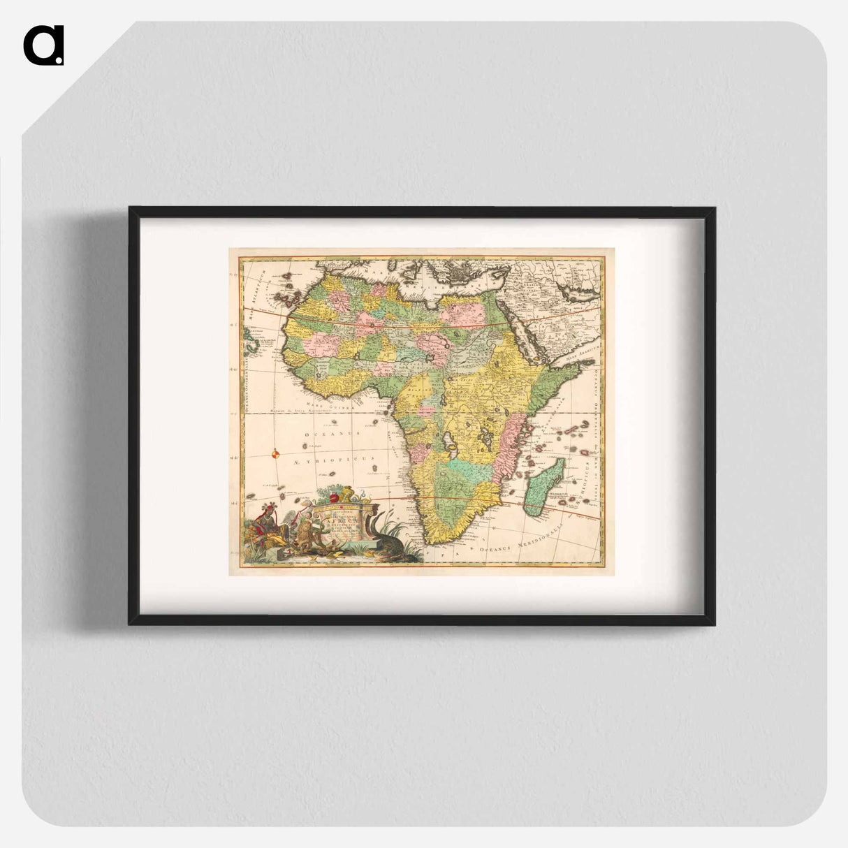 Kaart van Afrika - アンティーク地図 Poster.