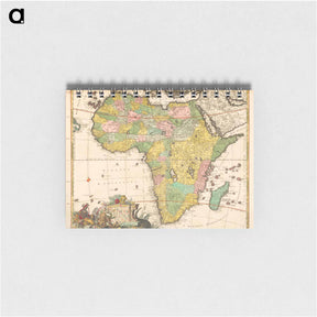アートメモ帳-Kaart van Afrika - アンティーク地図 Memo.