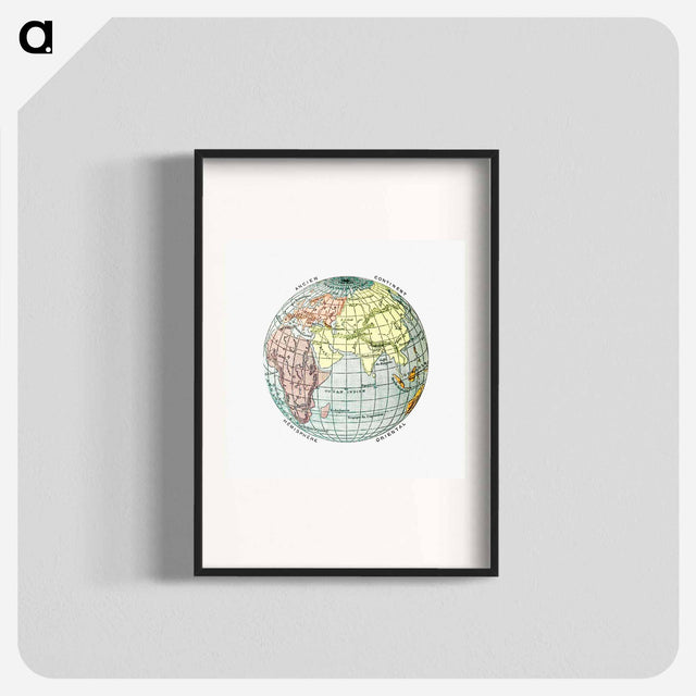 アートポスター-World Atlas from The Practical Teaching of Geography
 - 大英図書館 Poster.