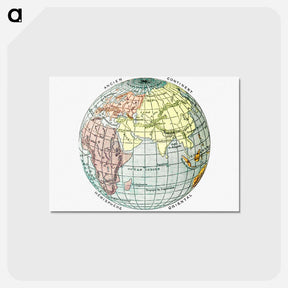 アートポストカード-World Atlas from The Practical Teaching of Geography
 - 大英図書館 Postcard.
