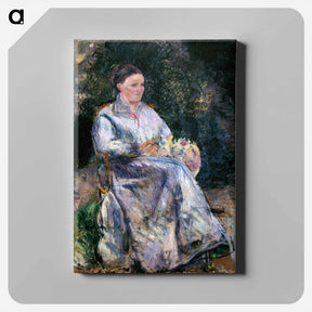 アートパネル-Julie Pissarro in the garden - カミーユ ピサロ Canvas.