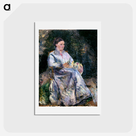 アートポストカード-Julie Pissarro in the garden - カミーユ ピサロ Postcard.