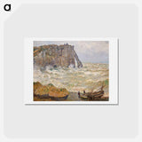 Stormy Sea in Étretat - クロード モネ Postcard.