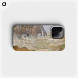 Stormy Sea in Étretat - Claude Monet Phone Case.