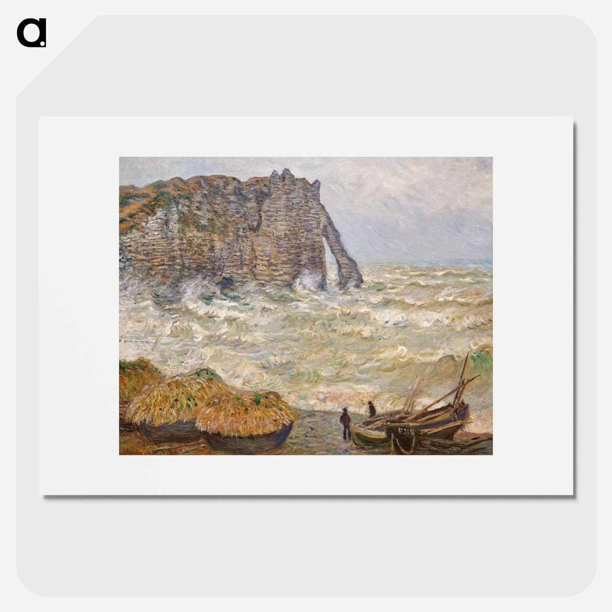 Stormy Sea in Étretat - クロード モネ Poster.