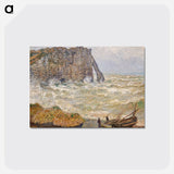 Stormy Sea in Étretat - クロード モネ Postcard.