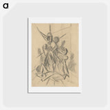 アートポストカード-Death (study for the painting bartholomew's night)
 - シプリアン マジェルニク Postcard.
