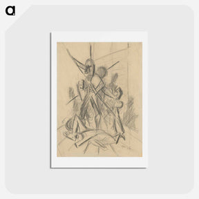 アートポストカード-Death (study for the painting bartholomew's night)
 - シプリアン マジェルニク Postcard.