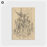 アートポストカード-Death (study for the painting bartholomew's night)
 - シプリアン マジェルニク Postcard.