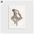 アートポストカード-Bather Sponging Her Knee - エドガー ドガ Postcard.