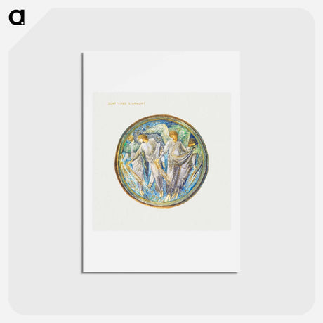 アートポストカード-Scattered Starwort from The Flower Book - エドワード バーン ジョーンズ Postcard.