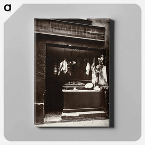 アートパネル-Boucherie, Rue Christine
 - ウジェーヌ アジェ Canvas.