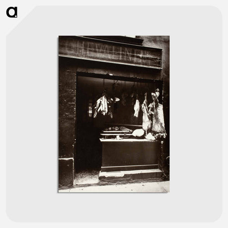 アートポストカード-Boucherie, Rue Christine
 - ウジェーヌ アジェ Postcard.