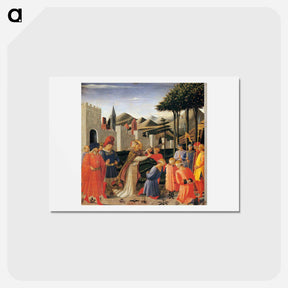 アートポストカード-The Story of St. Nicholas: The Liberation of Three Innocents - フラ アンジェリコ Postcard.
