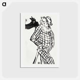 アートポストカード-Le Café-concert: Chanteur Americain - アンリ ド トゥールーズ ロートレック Postcard.