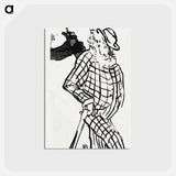 アートポストカード-Le Café-concert: Chanteur Americain - アンリ ド トゥールーズ ロートレック Postcard.