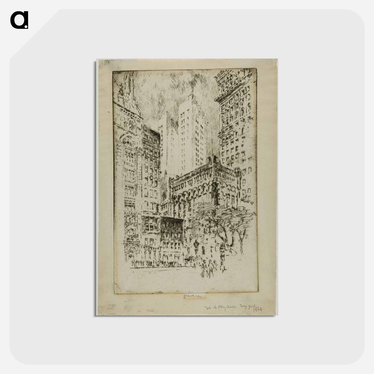 アートポストカード-Four Story House
 - ジョセフ ペネル Postcard.