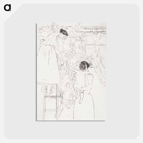 アートポストカード-Gathering Fruit - メアリー カサット Postcard.