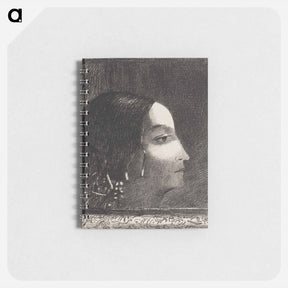 アートメモ帳-Dramatic and Grandiose with Her Face like that of a Druid Priestess - オディロン ルドン Memo.