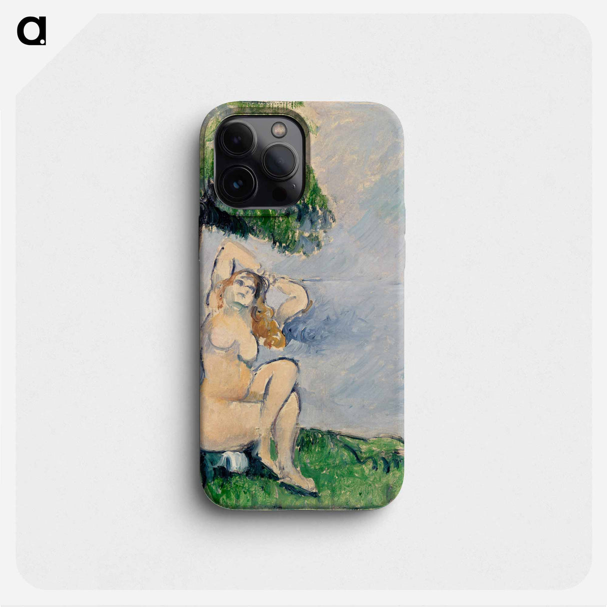 Bather at the Seashore - Paul Cezanne Phone Case.