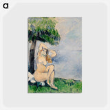 アートポストカード-Bather at the Seashore - ポール セザンヌ Postcard.