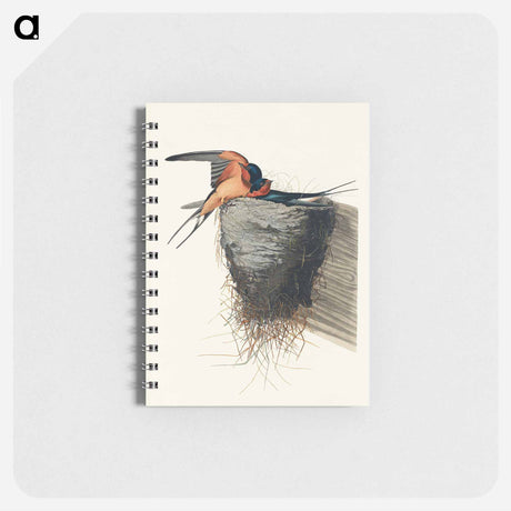 アートメモ帳-Barn Swallow from Birds of America
 - アメリカの鳥たち Memo.