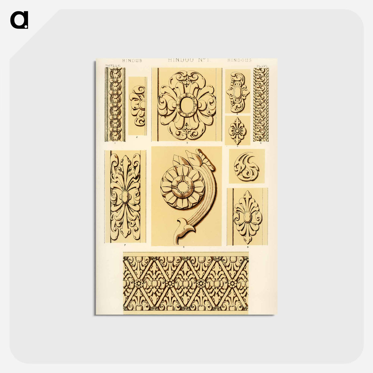 アートポストカード-Grammar of Ornament Illustration
 - 装飾の文法 Postcard.